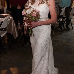 Elegant White Lace Gown